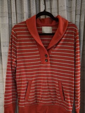 Banana Republic Striped  Women's Shawl Collar Pullover